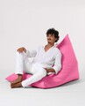 Fotoliu puf, Bean Bag Ferndale, Pyramid Bed, 145 cm, poliester impermeabil, roz