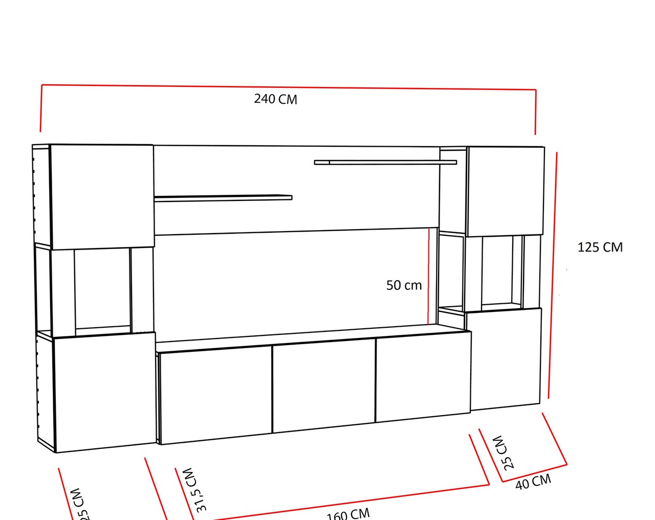 Mobilier Living, Decorotika, Lore, Pal Melaminat, Alb/bej