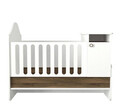 Patut pentru copii Baby Nest, Tera Home, Lora, PAL, Alb/Maro