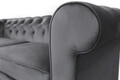 Canapea Oxford Chesterfield, 93x183x75 cm, 2 locuri, Antracit