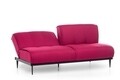 Canapea extensibila Anton Sofabed, Futon, 3 locuri, 190x130 cm, metal, rosu inchis