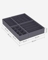 Set 8 organizatoare pentru sertare, Vasagle, 32x32x10cm/32x16x10cm, material netesut, gri