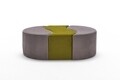 Taburet Alya Puf, Balcab Home, 120x80x40 cm, lemn, mink/verde