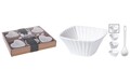 Set servire aperitive 12 piese Round v1, 4x9 cm, portelan, alb