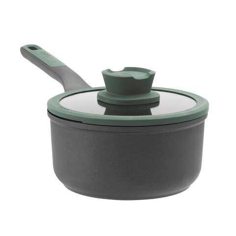 Cratita cu capac saucepan BergHOFF, Leo Forest, Ø18 cm, 2 L, aluminiu turnat, invelis antiaderent