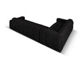 Coltar stanga 6 locuri, Kendal, Micadoni Home, BL, 332x231x79 cm, catifea, negru