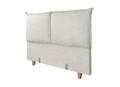 Pat matrimonial, Stockholm, Pillows E, 160x200 cm, saltea tip Pocket, topper memory, Bej