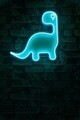 Decoratiune luminoasa LED, Dino the Dinosaur,  Benzi flexibile de neon, DC 12 V, Albastru