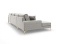 Coltar panoramic, Madara, Mazzini Sofas, 6 locuri, gold legs, 334x182x90 cm, material structurat, gri deschis