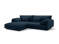 Coltar stanga 4 locuri, Torino-211, Micadoni Home, 250x170x83 cm, tesatura structurata chenille, albastru navy