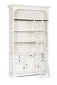 Biblioteca cu scara Jefferson, Bizzotto, 143.5 x 40.6 x 233.7 cm, lemn de mango/MDF, alb