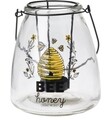 Suport pentru lumanare Bee Honey, 13x13x15.6 cm, sticla