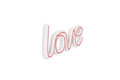 Decoratiune luminoasa LED, Love, Benzi flexibile de neon, DC 12 V, Roz