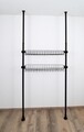 Set 2 cosuri, Wenko, Herkules, 38 x 8 x 94 cm, inox/plastic, negru