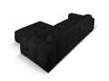 Coltar dreapta 4 locuri, Kendal, Micadoni Home, BL, 256x173x79 cm, catifea, negru