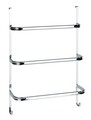 Suport suspendabil pentru prosoape, Wenko, Iripinia, 54.5 x 77.5 x 21.5 cm, inox, argintiu