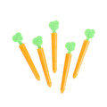 Set 5 clame pentru pungi Carrot, Homla, 10x1.5x1 cm, plastic, galben/verde