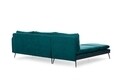 Coltar Reya Corner, Futon, 275x190x90 cm, metal, verde petrol