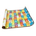 Saltea educativa cu 2 fete Kids Train, U-Grow, 180x150 cm, multicolor