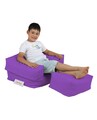 Set fotoliu si taburet pentru copii, Bean Bag, Ferndale, 65x50x40 cm, poliester impermeabil, mov