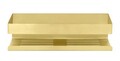 Etajera de colt pentru baie, Wenko, Turbo-Loc Genova Gold, 36 x 10.5 x 8 cm, inox, auriu