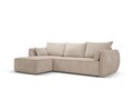 Coltar extensibil stanga 4 locuri, Kaelle, Micadoni Home, BL, 252x165x87 cm, poliester chenille, bej