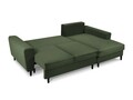 Coltar extensibil dreapta 4 locuri, Moghan, Micadoni Home, BL, 241x145x88 cm, velur, verde bottle