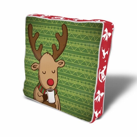 Poza Perna decorativa Deer, Christmas, 43x43 cm, policoton, multicolor