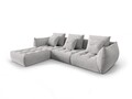 Coltar modular reversibil 2 locuri, Bloom-86, Micadoni Home, 332x216x95 cm, tesatura structurata, argintiu