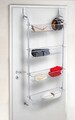 Etajera suspendabila Chrome, Wenko, 50x14x109 cm, metal/plastic PVC, argintiu lucios/gri