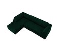 Coltar stanga 4 locuri, Ruby, Micadoni Home, BL, 273x180x69 cm, catifea, verde bottle