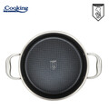 Oala cu capac 7 L, Titanium, Cooking by Heinner, 28x13 cm, inox/sticla, argintiu