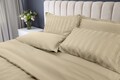 Lenjerie de pat, 2 persoane, 100% Bambus, 6 piese, 200x220 cm, Beige