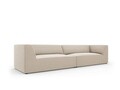 Canapea 4 locuri, Ruby, Micadoni Home, BL, 302x93x69 cm, catifea, bej