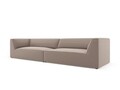 Canapea 4 locuri, Ruby, Micadoni Home, BL, 302x93x69 cm, piele ecologica, maro deschis