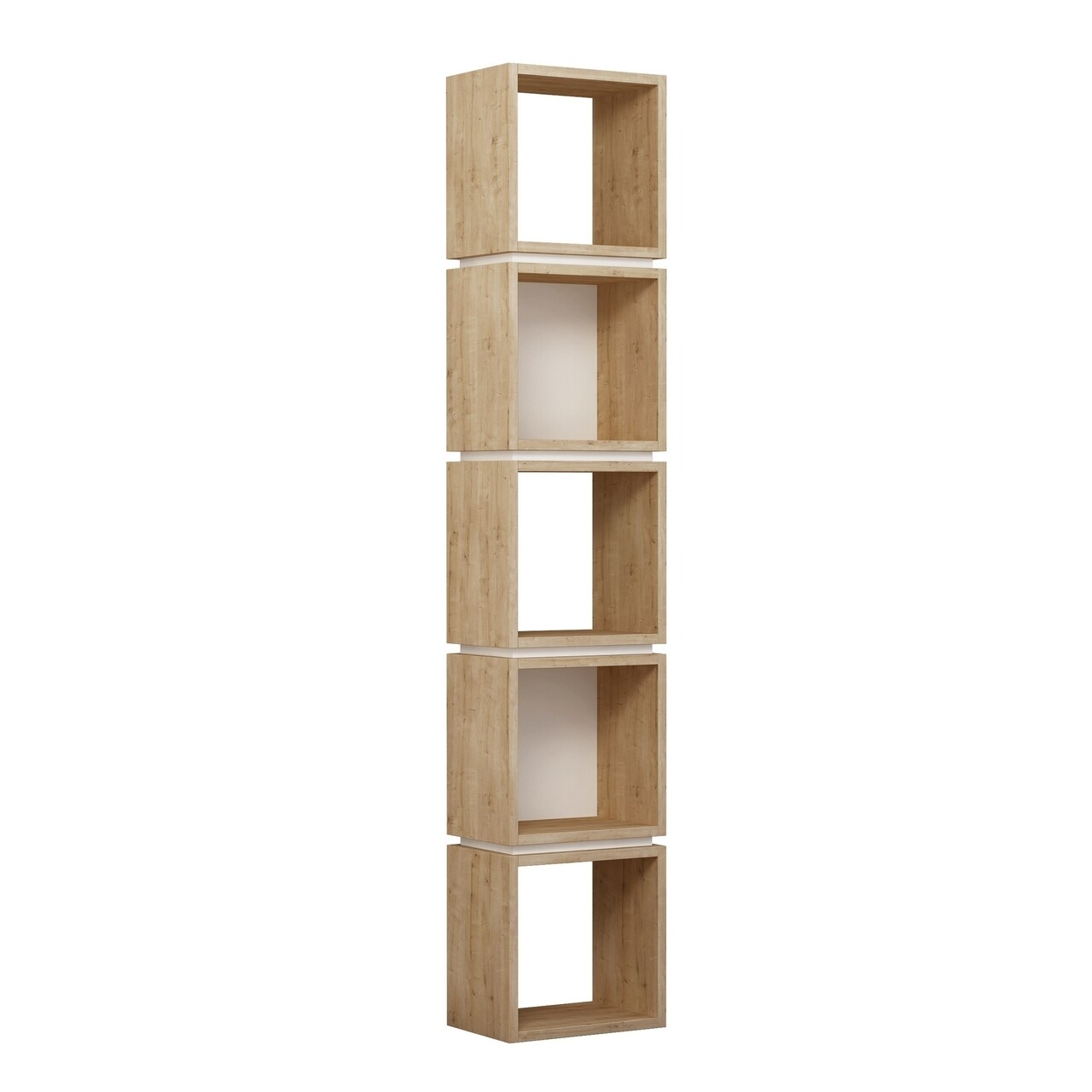 Biblioteca Multi, Decortie, 32x22x167 cm, maro/alb - 1 | YEO