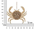 Decoratiune suspendabila Crab, Mauro Ferretti, 35x2x31 cm, lemn de tanoak/placaj, natural