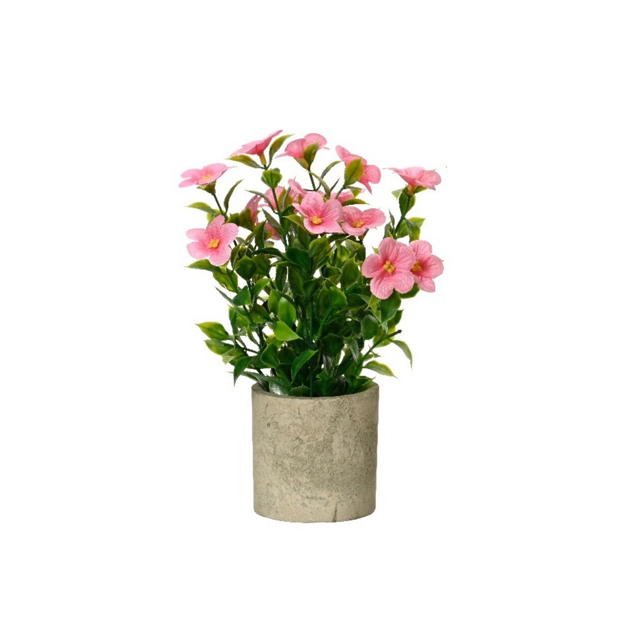 Floare artificiala in ghiveci Catharanthus, Decoris, O10 x 25 cm, hartie, roz