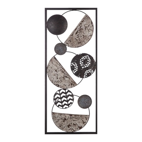 Decoratiune de perete Shape Lines, Homemania, 25 x 61 cm, metal