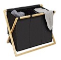 Cos pentru rufe, Wenko, Ecori, 69 x 33 x 56.5 cm, 31 L, poliester/polietilena, negru