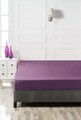 Cearceaf de pat cu elastic, 160x200 cm, 100% bumbac ranforce, Patik, Plum, mov