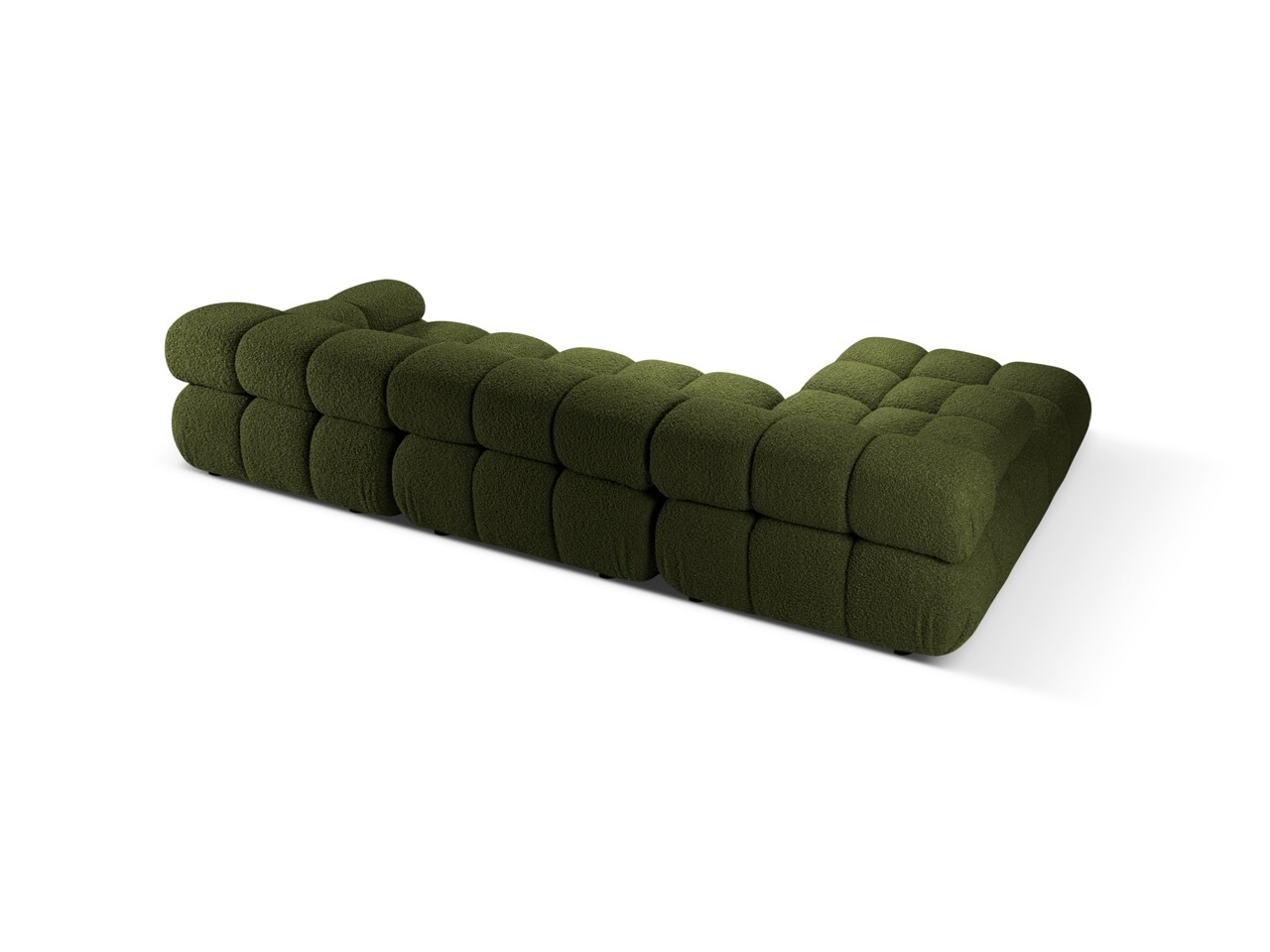 Coltar modular stanga 4 locuri, Bellis-213, Micadoni Home, 282x155x70 cm, tesatura boucle, verde - 1 | YEO