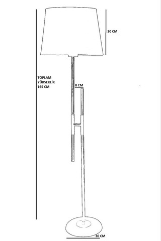 Lampadar, Stala, 846STL3624, Metal, Auriu