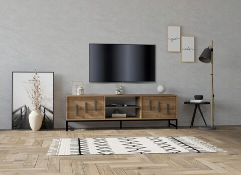 Comoda TV, Puqa Design, Shape, 160x50x40 cm, PAL, Nuc