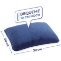 Perna pentru gat 2 in 1 Maximex, Travel, 32x20x10 cm, poliester, albastru