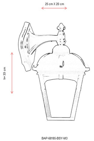 Lampa de exterior, Avonni, 685AVN1229, Plastic ABS, Alb/Negru