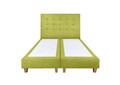 Pat matrimonial, Stockholm, Dots E, 140x200 cm, saltea tip Pocket, topper memory, Verde