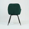 Scaun Cherry Velvet, Signal, 45x44x83 cm, catifea/otel, verde/negru