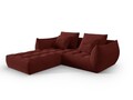 Coltar modular reversibil 3 locuri, Bloom-86, Micadoni Home, 232x216x95 cm, tesatura structurata, rosu