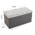 Bancheta pliabila cu spatiu pentru depozitare Cozy, Versa, 76.5 x 38 x 37.5 cm, in